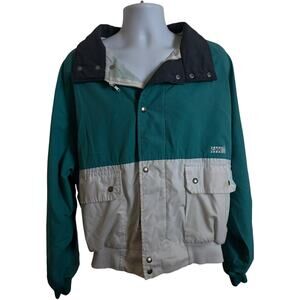 Swingster 2XL Vintage Windbreaker Teal Off-White Navy Relaxed